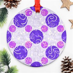 Art-polka Round Ornament (two Sides) by nate14shop