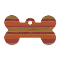 Background-lines Dog Tag Bone (two Sides)