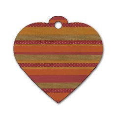 Background-lines Dog Tag Heart (one Side)