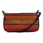 Background-lines Shoulder Clutch Bag Front