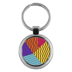 Background-lines-callor Key Chain (round) by nate14shop