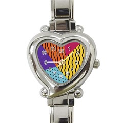 Background-lines-callor Heart Italian Charm Watch