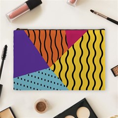 Background-lines-callor Cosmetic Bag (large) by nate14shop