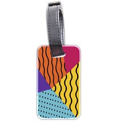 Background-lines-callor Luggage Tag (two Sides) by nate14shop