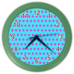 Background-polkadot 02 Color Wall Clock by nate14shop