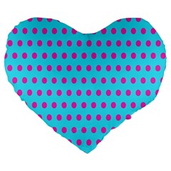 Background-polkadot 02 Large 19  Premium Flano Heart Shape Cushions by nate14shop