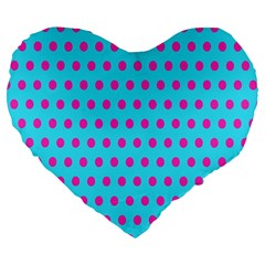 Background-polkadot 02 Large 19  Premium Heart Shape Cushions by nate14shop