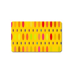 Banner-polkadot-yellow Magnet (name Card) by nate14shop