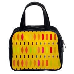 Banner-polkadot-yellow Classic Handbag (two Sides) by nate14shop