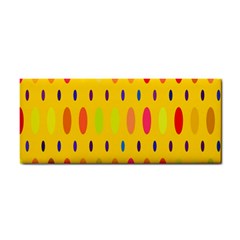 Banner-polkadot-yellow Hand Towel by nate14shop