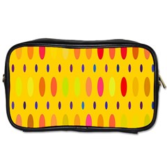 Banner-polkadot-yellow Toiletries Bag (two Sides) by nate14shop