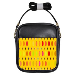 Banner-polkadot-yellow Girls Sling Bag by nate14shop