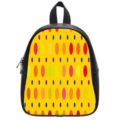 Banner-polkadot-yellow School Bag (small) by nate14shop