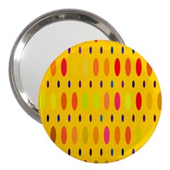 Banner-polkadot-yellow 3  Handbag Mirrors by nate14shop