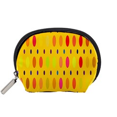 Banner-polkadot-yellow Accessory Pouch (small) by nate14shop