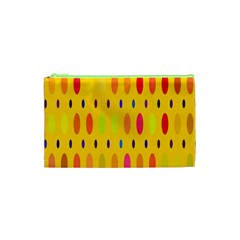 Banner-polkadot-yellow Cosmetic Bag (xs) by nate14shop