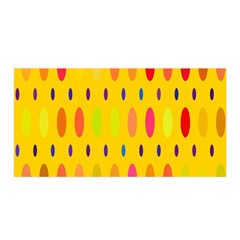 Banner-polkadot-yellow Satin Wrap 35  X 70 