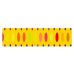 Banner-polkadot-yellow Oblong Satin Scarf (16  X 60 )