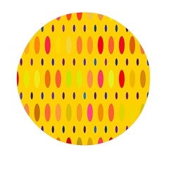 Banner-polkadot-yellow Mini Round Pill Box (pack Of 5) by nate14shop