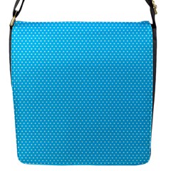 Blue,polkadots,polka Flap Closure Messenger Bag (s) by nate14shop