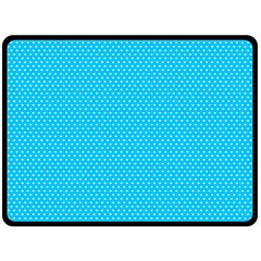 Blue,polkadots,polka Double Sided Fleece Blanket (large)  by nate14shop