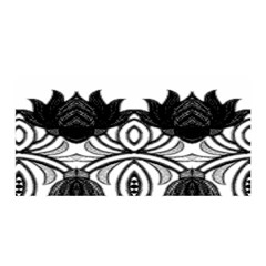 IM Fourth Dimension Black White 6 Satin Wrap 35  x 70 