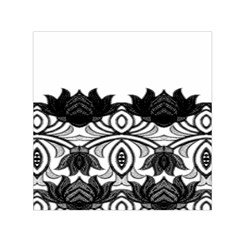 IM Fourth Dimension Black White 6 Square Satin Scarf (30  x 30 )