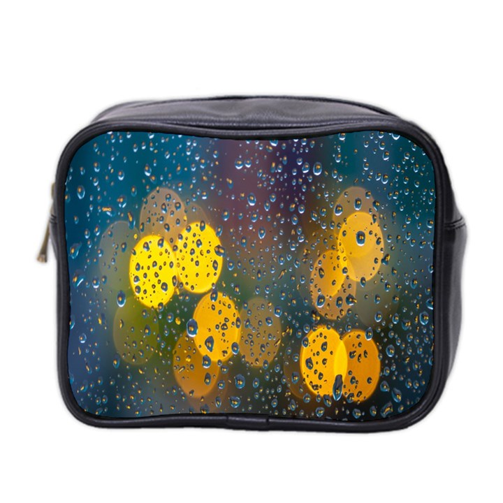  Raindrops Window Glass Mini Toiletries Bag (Two Sides)