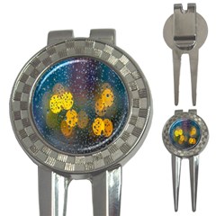  Raindrops Window Glass 3-in-1 Golf Divots by artworkshop