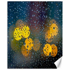  Raindrops Window Glass Canvas 16  X 20  by artworkshop