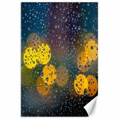  Raindrops Window Glass Canvas 24  X 36  by artworkshop