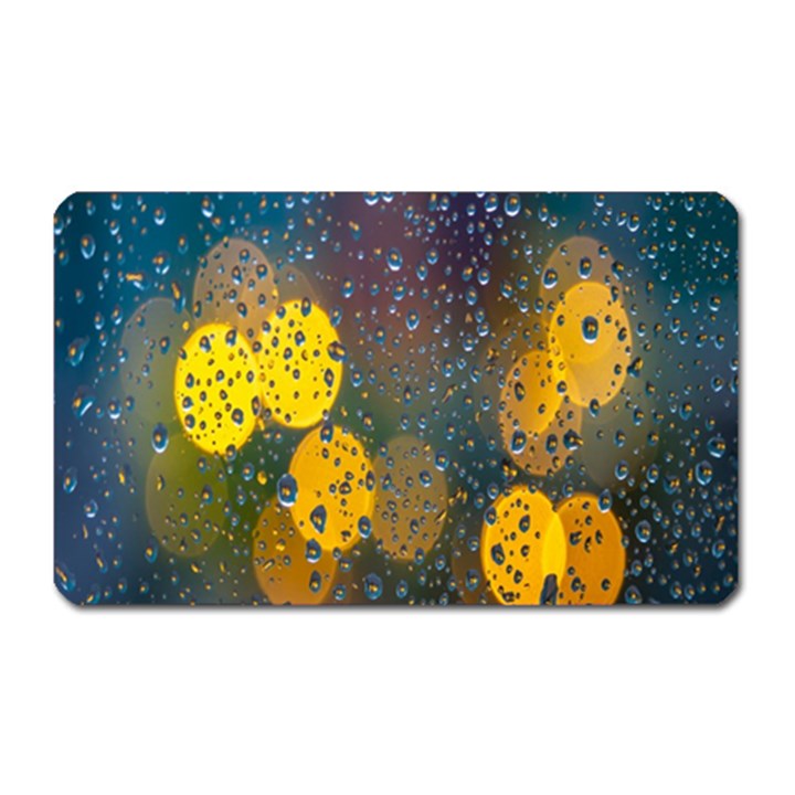  Raindrops Window Glass Magnet (Rectangular)