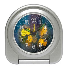  Raindrops Window Glass Travel Alarm Clock by artworkshop