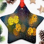  Raindrops Window Glass Star Ornament (Two Sides) Back