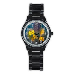  Raindrops Window Glass Stainless Steel Round Watch by artworkshop