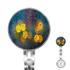  Raindrops Window Glass Stainless Steel Nurses Watch by artworkshop