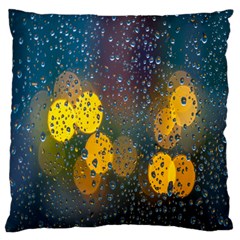  Raindrops Window Glass Standard Flano Cushion Case (two Sides) by artworkshop