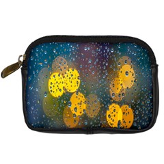  Raindrops Window Glass Digital Camera Leather Case by artworkshop