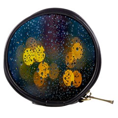  Raindrops Window Glass Mini Makeup Bag by artworkshop