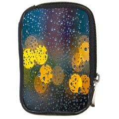  Raindrops Window Glass Compact Camera Leather Case by artworkshop