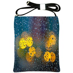  Raindrops Window Glass Shoulder Sling Bag by artworkshop