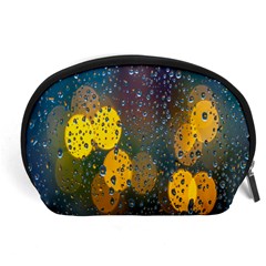  Raindrops Window Glass Accessory Pouch (large) by artworkshop