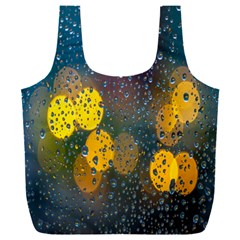  Raindrops Window Glass Full Print Recycle Bag (xxl) by artworkshop