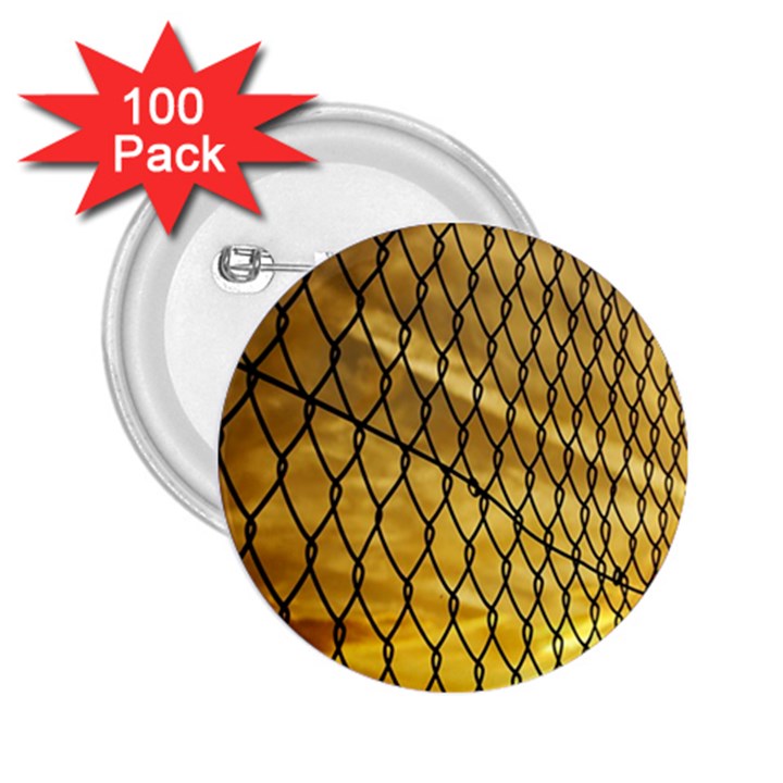 Chain Link Fence Sunset Wire Steel Fence 2.25  Buttons (100 pack) 