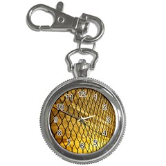 Chain Link Fence Sunset Wire Steel Fence Key Chain Watches by artworkshop