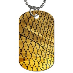 Chain Link Fence Sunset Wire Steel Fence Dog Tag (one Side) by artworkshop