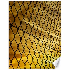 Chain Link Fence Sunset Wire Steel Fence Canvas 18  X 24  by artworkshop