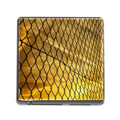 Chain Link Fence Sunset Wire Steel Fence Memory Card Reader (square 5 Slot) by artworkshop