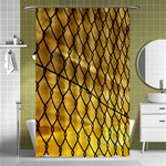 Chain Link Fence Sunset Wire Steel Fence Shower Curtain 48  x 72  (Small)  Curtain(48  X 72 ) - 42.18 x64.8  Curtain(48  X 72 )