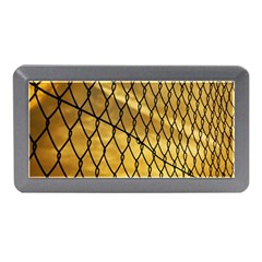 Chain Link Fence Sunset Wire Steel Fence Memory Card Reader (mini) by artworkshop